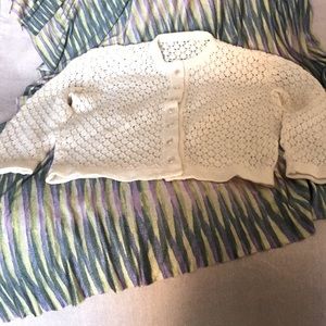 Vintage hand made lacy knit sweater